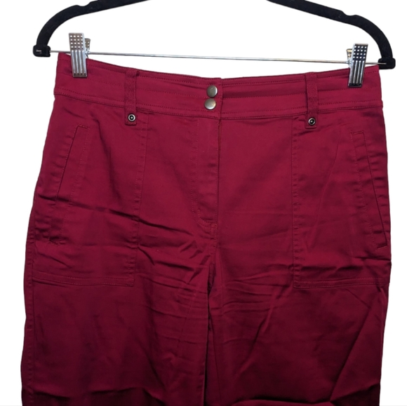 Chico's Red Crop Pants Size 6 🍒 - Picture 5 of 10